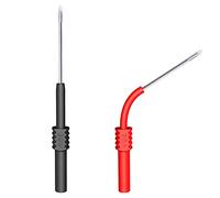 Cleqee 2 piezas Volver muestra Pins flexibles puntas de prueba flexibles para perforar alambres automotriz reparación de automóviles pruebas eléctricas