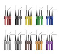 Cleqee 30 unidades de pines de prueba para la industria automotriz, multímetro de alambre, piercing con conector de 4 mm, 0,7 mm, aguja de muestra de puntuación, 30 V/10 A, para pequeños pines IC