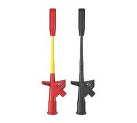 Cleqee Sondas de penetración de alambre de aislamiento 2 piezas de alta resistencia totalmente aisladas multímetro de penetración rápida puntas de prueba con conector de banana de 4 mm para