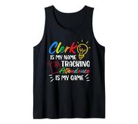 Clerk Is My Name Seguimiento La asistencia es mi juego Camiseta sin Mangas