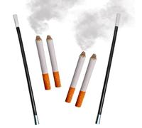 CLESEN 2 soportes largos para cigarrillos y 4 cigarrillos falsos con humo para Halloween, accesorios para mujeres, disfraces como Cruella Deville, Gran Gatsby Roaring de los años 20, accesorio para