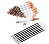 CLESEN 7 soportes largos para cigarrillos y 24 cigarrillos falsos con humo para Halloween, accesorios para mujeres, disfraces como Cruella Deville, Gran Gatsby Roaring de los años 20, accesorio para