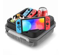 CLESOO 5 en 1 Bandeja Sofá,Portabebidas Sofá con Soporte Tablet Teléfono, Bandeja Sofá Portavasos con Dos Bolsillos Organizadores, Caja almacenaje, Organizador Duradero para Cama, Escritorio, Suelo