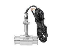 CLEUFWKO Caudalímetro de turbina Sensor de caudal de Agua y Aceite Conexión de Abrazadera de Medida DN15 DN20 DN25 DN32 DN50(DN15)
