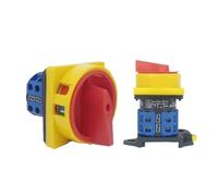 CLEUFWKO Interruptor de Leva Giratorio con candado, aislador de desconexión, CA10, 48 x 48 mm, 64 x 64 mm, LW26GS-20A, 25 A, montado en riel, Encendido y Apagado, Dos Niveles(20A 64x64mm Off-ON)