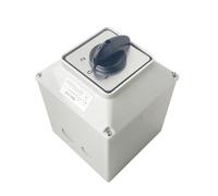 CLEUFWKO Interruptor de Leva rotatorio de Motor, trifásico, de Cuatro Cables, bidireccional, con Caja Impermeable IP65, LW26-125/4M, 125 A(01)