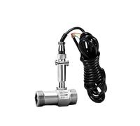 CLEUFWKO Sensor de caudalímetro de turbina, señal de Pulso de Agua líquida SS304, diésel, Gasolina, Leche, Alcohol, metanol, medidor de caudal de Agua Pura(DN4)