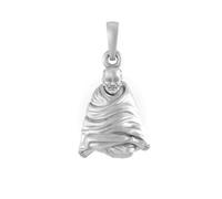 CLEV-1985647 - Colgante de plata de ley 92,5 % pura con diseño de Neem Karoli Baba para hombres y mujeres, S, Plata de ley