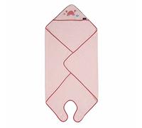 ClevaMama Albornoz para bebé de 0 a 4 años, de algodón suave y absorbente, con capucha, unisex, delantal - rosa, 98 x 98 cm