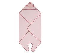 ClevaMama Delantal de bambú para bebés con capucha para recién nacidos, bebés y niños pequeños en bambú ultra suave, absorbente, para niños y niñas de 0 a 4 años, color rosa, 98 x 98 cm