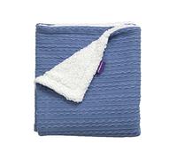 ClevaMama Luxe Sherpa Manta para Bebe 75x100cm - Azul