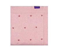 ClevaMama - Manta con Pompones para Bebé o Recién Nacido Algodón Orgánico - Rosa