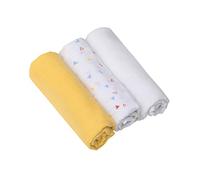 ClevaMama - Muselinas Bebé de Bambú - 70x70 cm, Amarillo (Pack de 3)
