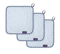 ClevaMama Toalla de bambú para bebé, ultra suave y absorbente de bambú y algodón, juego (3 unidades) - azul