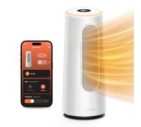 CLEVAST Calefactor Bajo Consumo, Calefactor Eléctrico de 1500 W con Ajuste de Temperatura y Temporizador, Calefactor Oscilante de 83°, Calefactor Cerámico para Habitaciones y Oficinas. (Blanco)