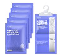 CLEVAST Deshumidificador Armario 5 Piezas, Absorbentes de Humedad para Colgar, Eliminador de Humedad para Armarios, Baño, Garaje, Caravana