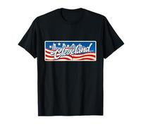 Cleveland City Skyline Ohio American Town - Cartel Vintage Camiseta