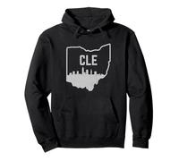 Cleveland Ohio CLE OH City Skyline The Land - Recuerdo de Regalo Sudadera con Capucha