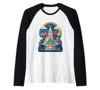 Cleveland Vintage 60s 70s Groovy Retro Style Rock and Roll Camiseta Manga Raglan