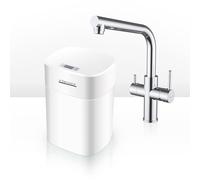 CLEVER 61429 PURE Grifo Monomando Fregadero 3 Vías con Unidad Tratamiento Agua Ultrafiltración 3 Vías Cromo