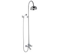 Clever 96747 Conjunto de Baño-Ducha Bimando Extensible With2 Antigona, Elegance, Cromado