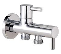 Clever 97802 Grifo Shattaf Mural 2 Salidas Camel, Hygienic, Cromado, Gris