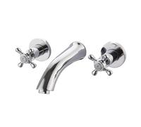 Clever 98429 Grifo de Lavabo Bimando para Empotrar With2 Antigona, Elegance, Cromado