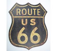 Clever-Deko Cartel de chapa XXL de Ruta 66 Garaje Partykeller USA Biker moto decoración caña