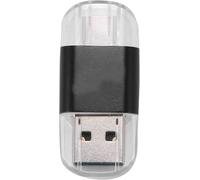 Clever fashionCard Reader - Lector de tarjetas de memoria externo USB tipo C Otg -Sd/Tf para teléfono móvil y computadora (negro)