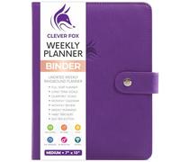 Clever Fox Agenda semanal - Agenda de establecimiento de objetivos para gestión del tiempo y tareas semanales - Organizador de trabajo y vida con lista de tareas y rastreador de hábitos - Sin fecha,