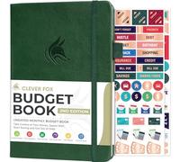 Clever Fox Budget Book 2.0 - Planificador financiero y cuaderno de seguimiento de gastos. Organizador mensual de dinero para presupuestos, compacto, 13,5 x 19 cm (verde oscuro)