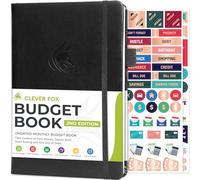 Clever Fox Budget Book 2.0 - Planificador financiero y cuaderno de seguimiento de gastos. Organizador mensual de dinero para presupuestos, compacto, 13,5 x 19 cm (negro)