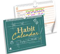 Clever Fox Calendario de hábitos, rastreador de hábitos inspiradores para hábitos atómicos, diario colorido para aumentar la productividad y convertirse en tu mejor yo - 24 meses, 25,5 x 20,5 cm,