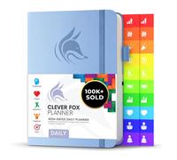 Clever Fox Daily Planner - Notebook de planificacin sin fecha con horario horario y lista de tareas pendientes - Organizador de tareas y trabajo del