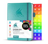 Clever Fox Daily Planner - Notebook de planificacin sin fecha con horario por hora y lista de tareas pendientes - Organizador de tareas y trabajo de