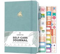 Clever Fox Diario de cuidado personal, cuaderno de reflexión diaria, planificador de salud mental y desarrollo personal, registro de meditación y estado de ánimo, A5 (Blue Surf)