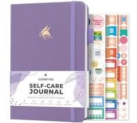 Clever Fox Diario de cuidado personal, cuaderno de reflexión diaria, planificador de salud mental y desarrollo personal, registro de meditación y estado de ánimo, A5 (lavanda)