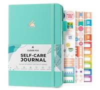 Clever Fox Diario de cuidado personal, cuaderno de reflexión diaria, planificador de salud mental y desarrollo personal, registro de meditación y estado de ánimo, A5 (turquesa)