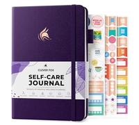 Clever Fox Diario de cuidado personal - Cuaderno de reflexión, tamaño A5, color morado