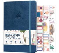 Clever Fox Diario de estudio bíblico, cuaderno de notas de la iglesia, kit de toma de notas y diario, regalos religiosos y accesorios basados en la fe (azul místico)