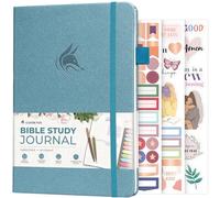 Clever Fox Diario de estudio bíblico - Cuaderno de notas de la iglesia - Kit de toma de notas y diario - Regalos religiosos y accesorios basados en la fe (aguamarina)