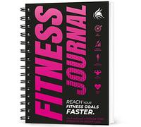 Clever Fox Diario de fitness y entrenamiento, cuaderno diario de ejercicios para rastrear tus levantamientos, cardio, seguimiento de peso corporal, encuadernado en espiral, cubierta laminada, páginas