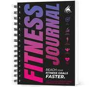 Clever Fox Diario de fitness y entrenamiento, cuaderno diario de ejercicios para rastrear tus levantamientos, cardio, seguimiento de peso corporal, encuadernado en espiral, cubierta laminada, páginas