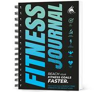 Clever Fox Diario de fitness y entrenamiento, cuaderno diario de ejercicios para rastrear tus levantamientos, cardio, seguimiento de peso corporal, encuadernado en espiral, cubierta laminada, páginas