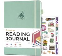Clever Fox Diario de lectura grande - Registro de reseñas guiadas de libros y rastreador - Regalos y accesorios para los amantes de la lectura - Diario de seguimiento de libros para niños y adultos