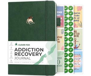 Clever Fox Diario de recuperación de adicciones, libro de trabajo guiado de sobriedad para alcohol, drogas, juegos de azar, comer y otras adicciones, planificador diario para apoyar el progreso de la