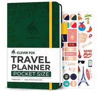 Clever Fox Diario de viaje de bolsillo, organizador de itinerarios de vacaciones y viajes por carretera, diario de recuerdos de viaje, cuaderno pequeño de viajero (verde bosque)