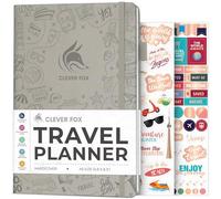 Clever Fox Diario de viaje, organizador de itinerario de viaje para mujeres, hombres y parejas, diario de registro de viaje, dura 5 viajes, A5 (Alpes niebla, A5 (5.8 x 8.3 pulgadas)