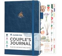 Clever Fox Diario para parejas - Noche de citas para parejas, actividades y diario, libro de relaciones para planificar fechas y llenar juntos, ideas de regalo de compromiso, tamaño A5 (azul místico)