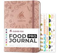 Clever Fox Food Journal Pro - Planificador de dieta y bienestar para mujeres y hombres - Diario de prdida de peso con rastreador de caloras - R